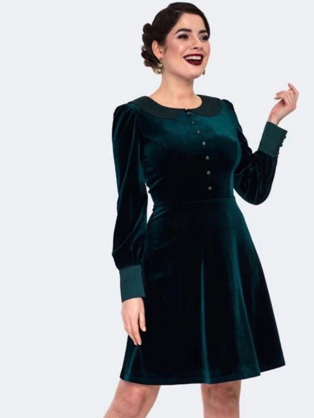 Voodoo Vixen Emerald Velvet dress